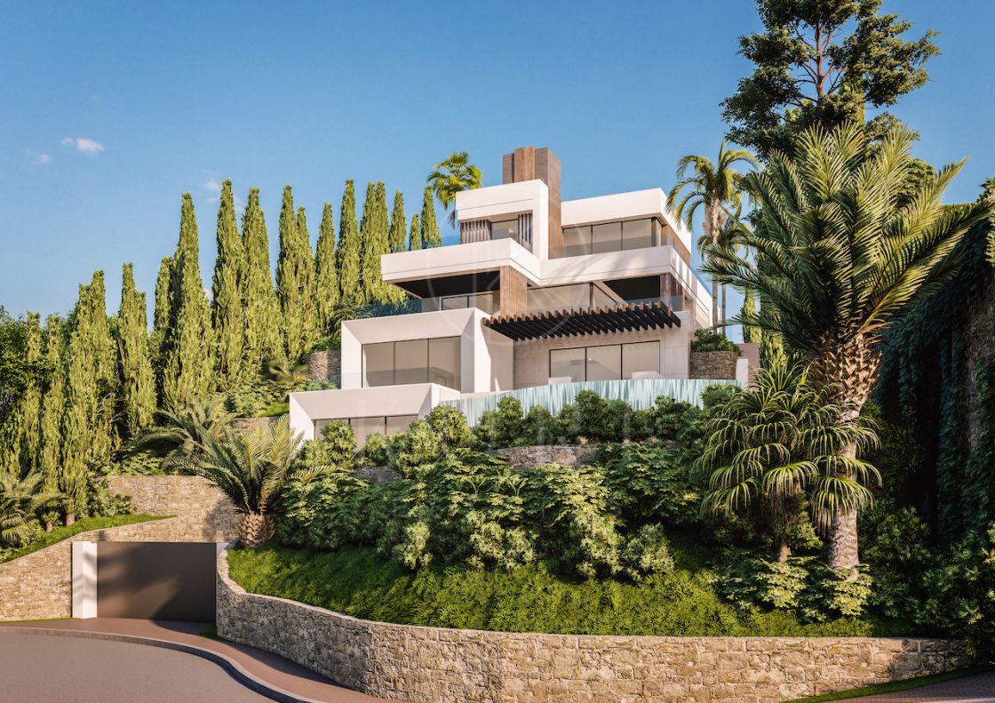 Off-plan contemporary minimalist villa, 1146 m2 built area, walking distance to Puerto Banus, unbeatable location