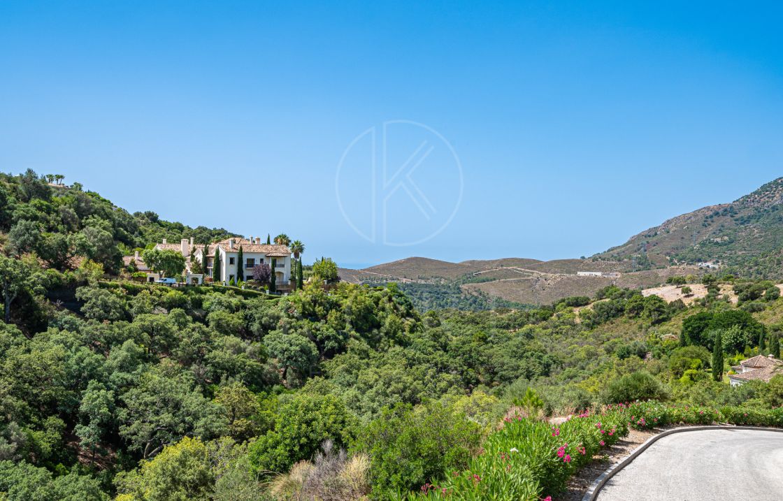 Parcela con orientación suroeste en La Zagaleta con un espectacular proyecto para villa muy moderna.