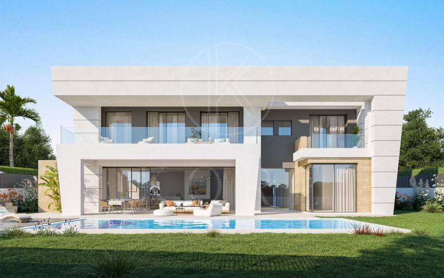 Brand new six bedroom villa under construction in Rocio de Nagueles, Marbella with sea and mountain views