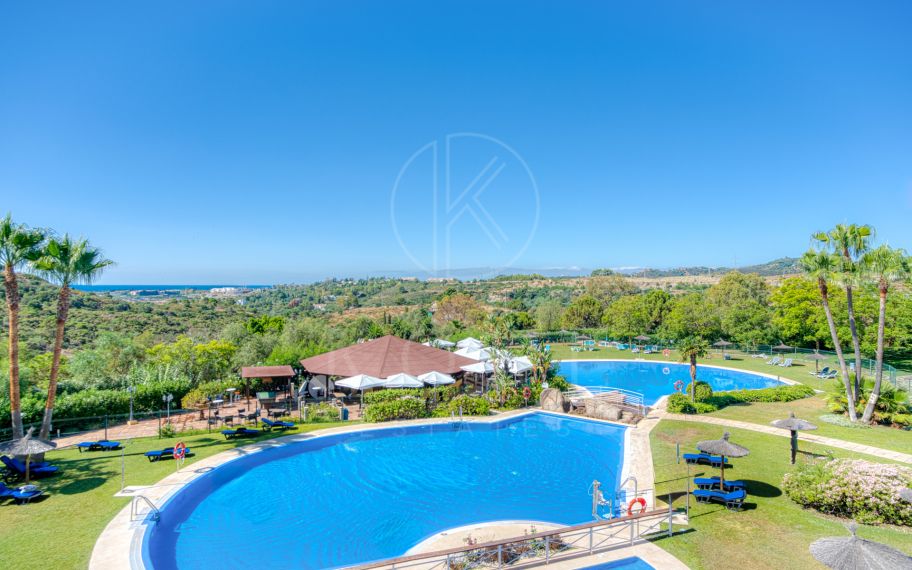 Charming east facing, three bedroom duplex penthouse located in the gated community Parque Botanico, Estepona