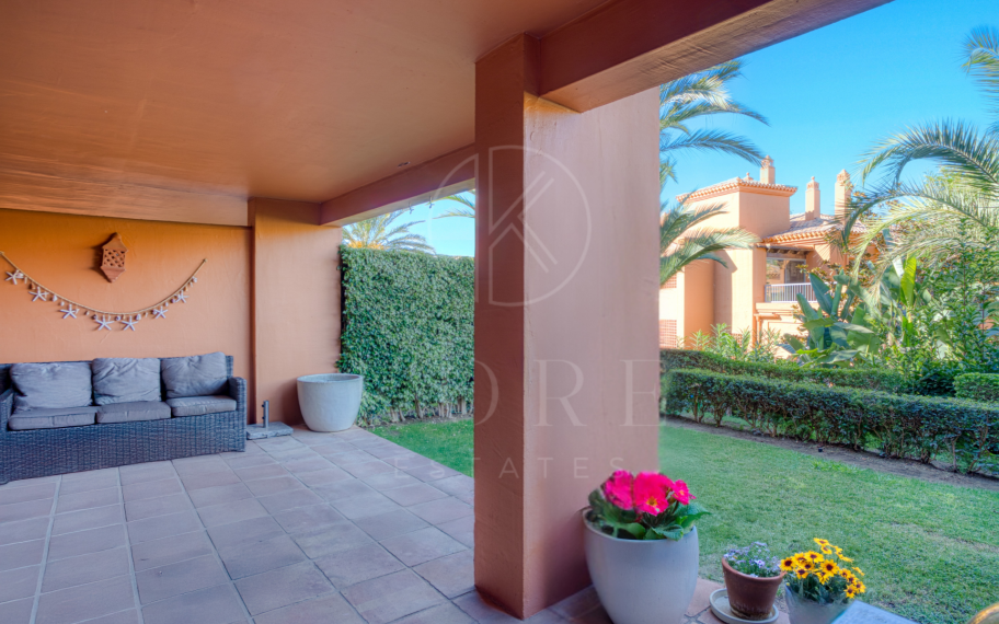 Wonderful two-bedroom, ground floor apartment located in the sought after gated community of Benatalaya