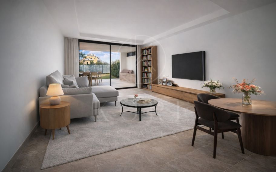 Contemporary Corner Ground Floor Apartment in Cancelada, Estepona East