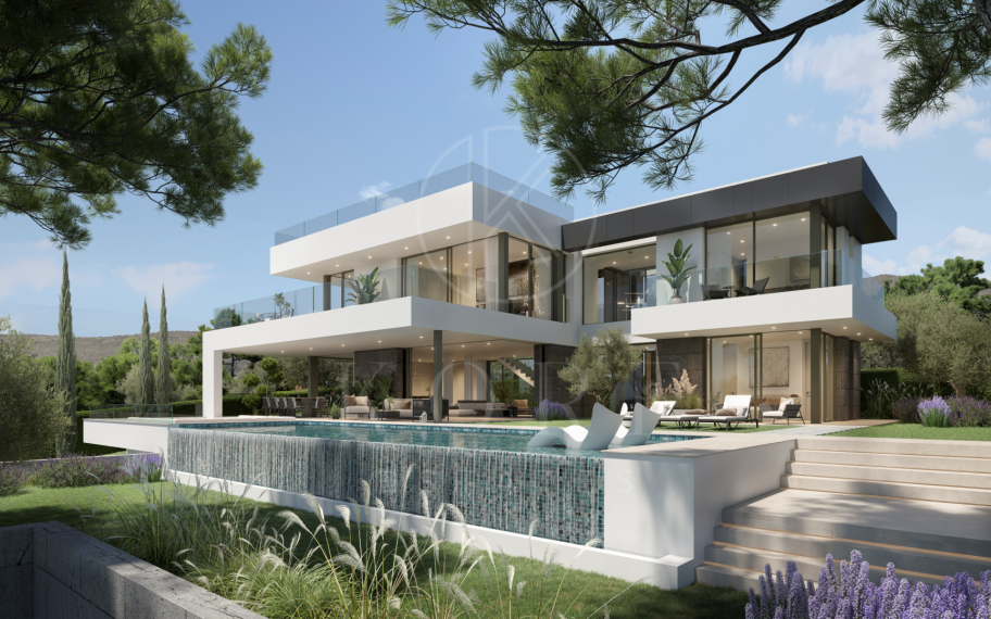 Luxury Villa with Panoramic Sea & Golf Views – Completion 2027, Artola Alta, Marbella