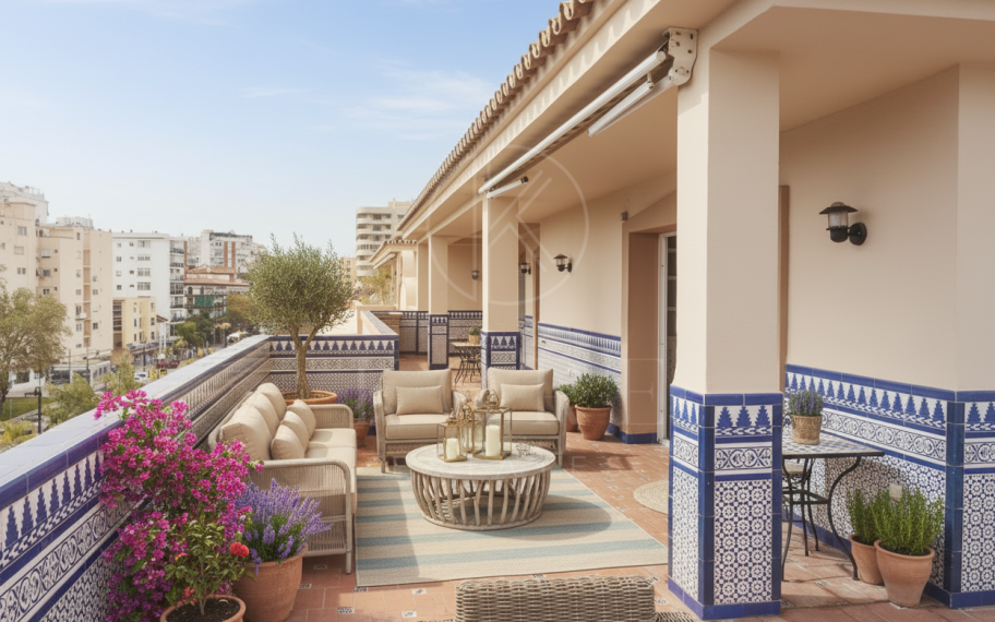 Magnífico Ático con Gran Terraza en una de las Mejores Zonas de Fuengirola — Ideal para Reformar