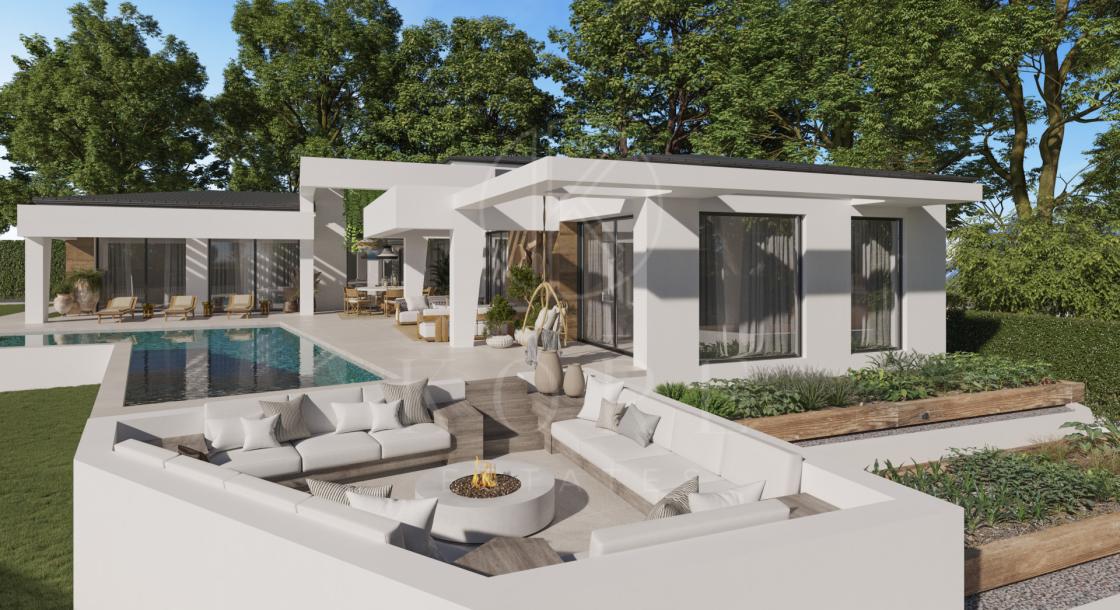 Three unique villas built on one level